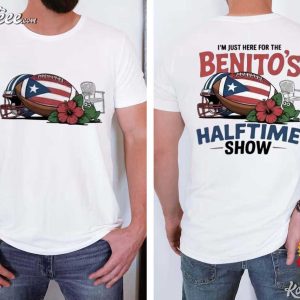 Just Here For The Benito Bowl Bad Bunny Halftime Show 2026 T Shirt (4)