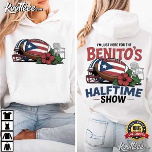 Just Here For The Benito Bowl Bad Bunny Halftime Show 2026 T Shirt (2)