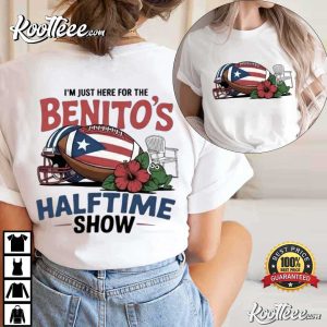 Just Here For The Benito Bowl Bad Bunny Halftime Show 2026 T Shirt (3)