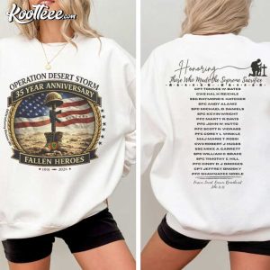Operation Desert Storm Fallen Heroes 35 Year Anniversary T Shirt (1)
