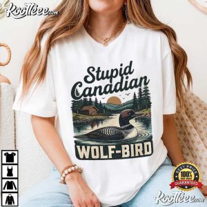 Heated Rivalry Stupid Canadian Wolf Bird LGBTQ Hockey Fan T Shirt (2)
