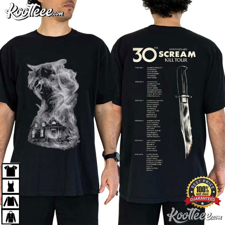 Scream 7 Kill Tour 30th Anniversary Movie T-Shirt Scream 7 Kill Tour 30th Anniversary Movie T-Shirt