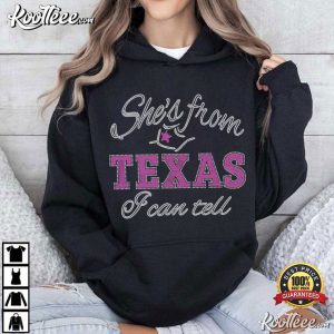 She's From Texas I Can Tell Rhinestone Cowgirl T Shirt (3)