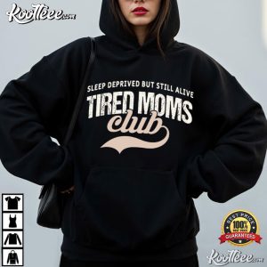 Tired Moms Club Distressed Mom Life T Shirt (4)