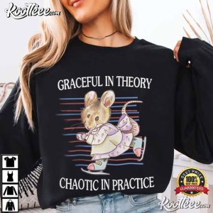 Mouse Ice Skating Graceful In Theory T Shirt (1)