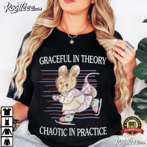 Mouse Ice Skating Graceful In Theory T Shirt (2)