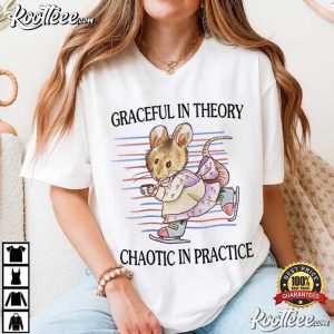 Mouse Ice Skating Graceful In Theory T Shirt (3)