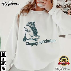 Hedgehog Staying Nonchalant Meme T-Shirt Hedgehog Staying Nonchalant Meme T Shirt (1)