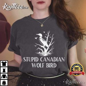 Heated Rivalry Stupid Canadian Wolf Bird Meme T Shirt (2)