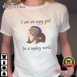 Eepy Girl Cat Meme Funny T Shirt