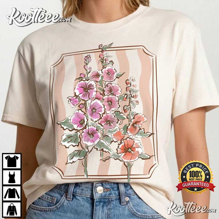 Vintage Floral Cottagecore Botanical Garden T-Shirt
