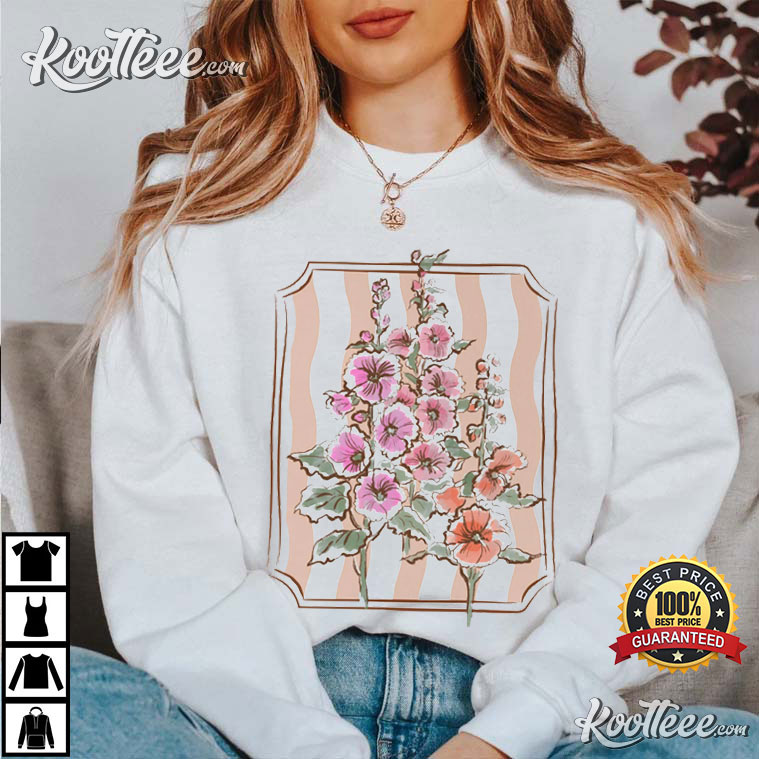 Vintage Floral Cottagecore Botanical Garden T-Shirt