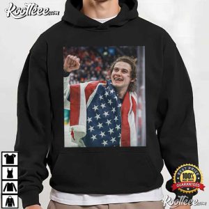 Jack Hughes American Flag Skate Portrait Hockey T Shirt (6)