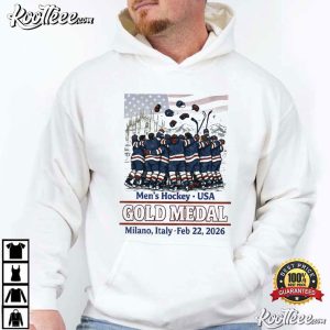 Men's Hockey Gold In Milan USA T Shirt (4)