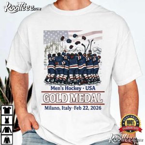 Men's Hockey Gold In Milan USA T Shirt (2)