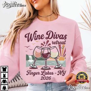 Wine Divas Retreat Finger Lakes NY T Shirt (1)