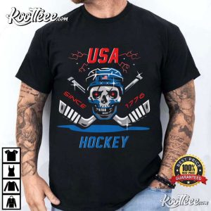 USA Hockey Skull Since 1776 T Shirt (4)