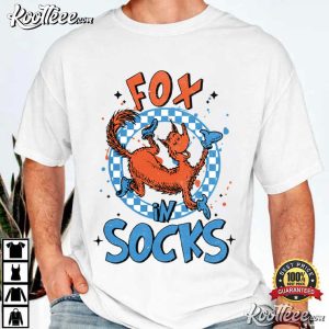 Fox In Socks Funny Reading Week T Shirt (2)