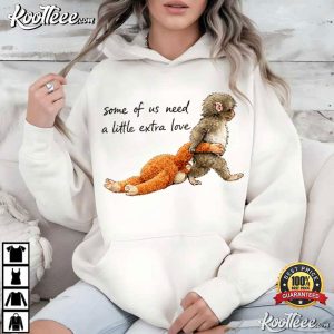 Monkey Punch Holding Plush Toy Animal Lover T Shirt (3)