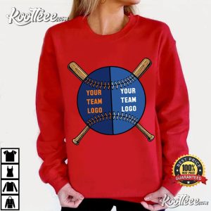 House Divided Split Team Logo Custom Baseball T-Shirt House Divided Split Team Logo Custom Baseball T Shirt (4)