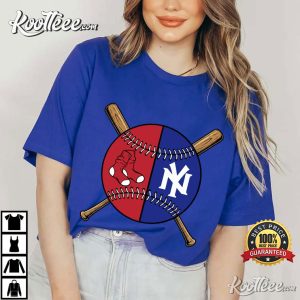 House Divided Split Team Logo Custom Baseball T Shirt (2)