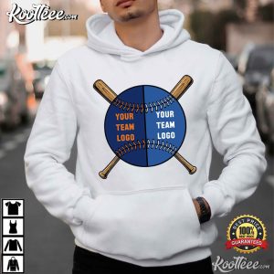 House Divided Split Team Logo Custom Baseball T-Shirt House Divided Split Team Logo Custom Baseball T Shirt (3)