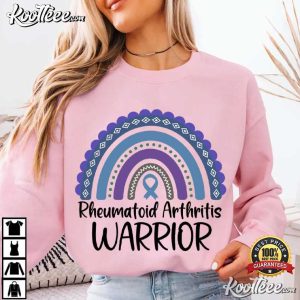 Rheumatoid Arthritis Warrior Awareness Rainbow T Shirt (4)