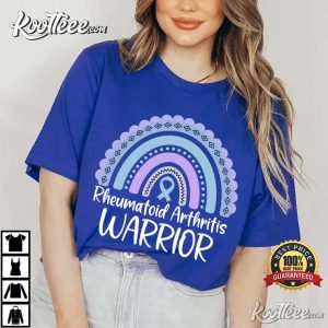 Rheumatoid Arthritis Warrior Awareness Rainbow T Shirt (2)