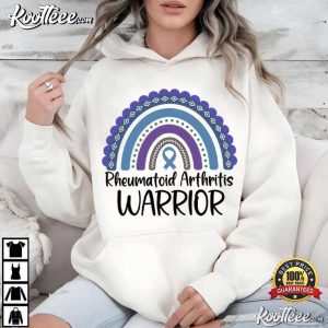 Rheumatoid Arthritis Warrior Awareness Rainbow T Shirt (3)