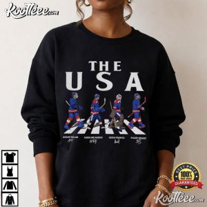 USA Walking Road Signatures Women Ice Hockey T Shirt (4)