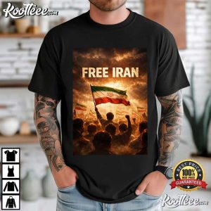 Free Iran Flag No War With Iran Human Rights T Shirt (1)