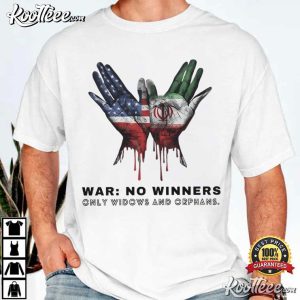 Iran USA Peace No Winners Anti War Graphic T Shirt (2)