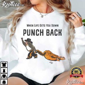 Punch Monkey When Life Gets You Down Punch Back Western T-Shirt Punch Monkey When Life Gets You Down Punch Back Western T Shirt (1)