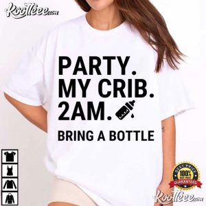 Party At My Crib Funny Baby Clothes T Shirt (1)