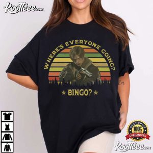Resident Evil Leon Kennedy Bingo Game Fan T Shirt (3)