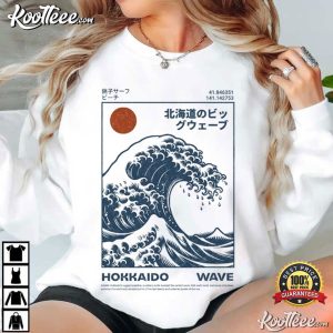 Hokkaido Wave Retro Japanese Surf T Shirt (4)