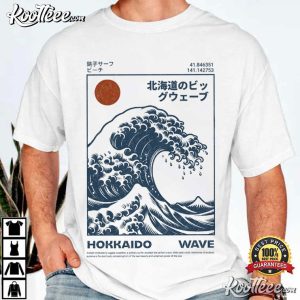 Hokkaido Wave Retro Japanese Surf T Shirt (1)