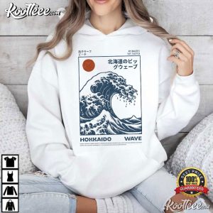 Hokkaido Wave Retro Japanese Surf T Shirt (3)