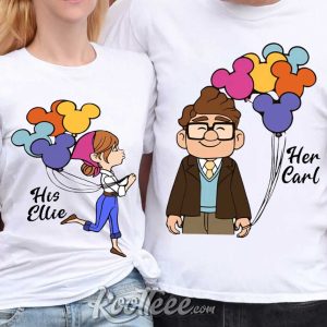 Disney His Ellie Her Carl Up Movie Couple Shirts (2)