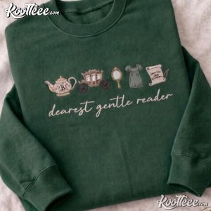 Dearest Gentle Reader Bridgerton Regency Era Embroidered Sweatshirt (3)