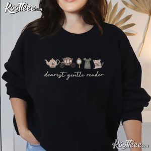 Dearest Gentle Reader Bridgerton Regency Era Embroidered Sweatshirt