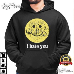 I Hate You Smiling Face Funny Sarcastic T Shirt (3)