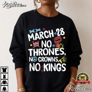 No Kings In America March 28 2026 Patriotic Protest T Shirt (4)