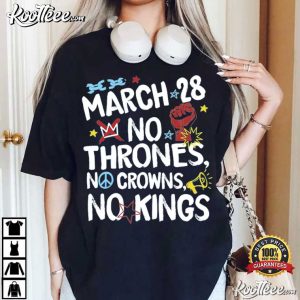 No Kings In America March 28 2026 Patriotic Protest T-Shirt