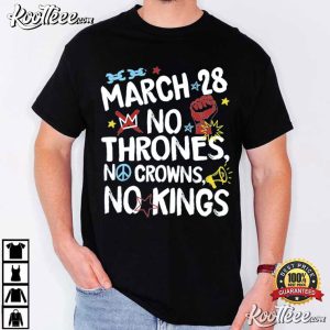 No Kings In America March 28 2026 Patriotic Protest T Shirt (2)