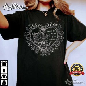 Feminist Resist Anti Fascist Praying For The End Of All Evil Men T Shirt (2)