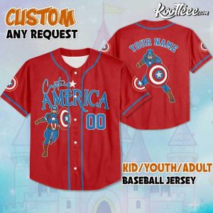 Captain America Custom Disney Baseball Jersey (4)