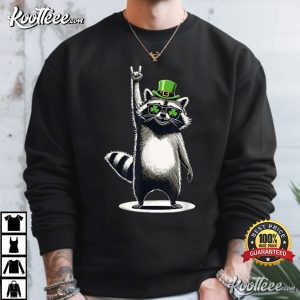 Rock On Raccoon Lucky Leprechaun T Shirt (4)
