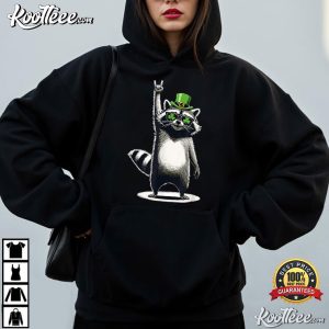Rock On Raccoon Lucky Leprechaun T Shirt (3)