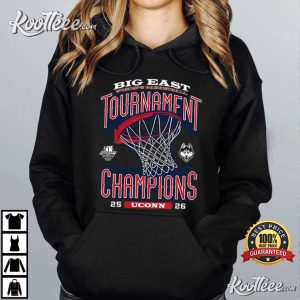 Uconn Big East Women’s Basketball Tournament Champions 25 26 T Shirt (3)